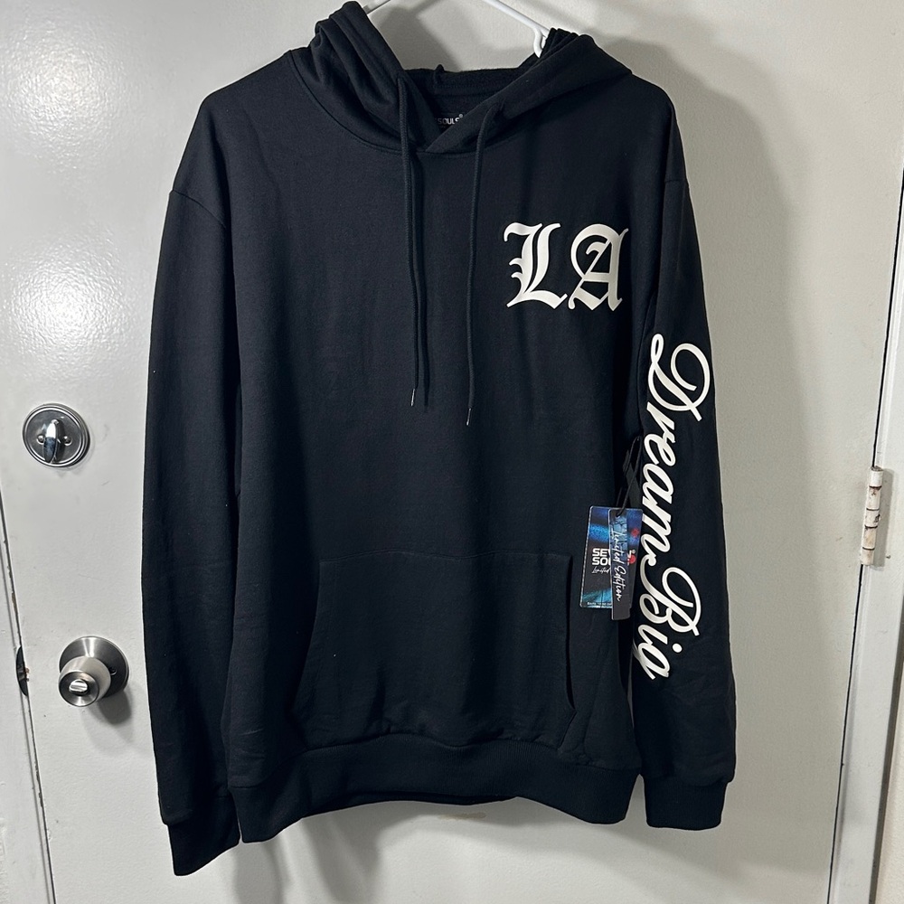 Seven7 Black Hoodie with LA and Dream Big Script